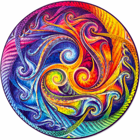 Puzzel Mandala Spiral Incarnation / Mandala Spiraal Incarnati Medium gehele foto