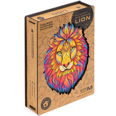 Puzzel Mysterious Lion / Mysterieuze Leeuw Medium met verpakkingsdoos