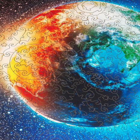 Puzzel Planet Earth / Planeet Aarde King Size close up van het midden van de puzzel