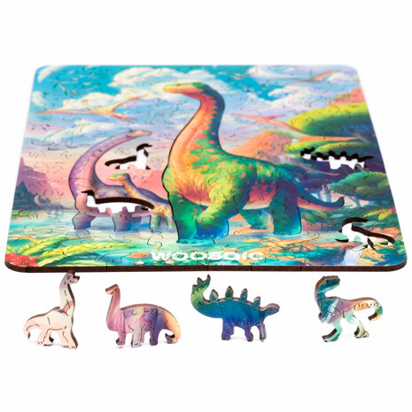 3D Puzzel Dino Diplodocus One Size met stukjes dino's voor de puzzel