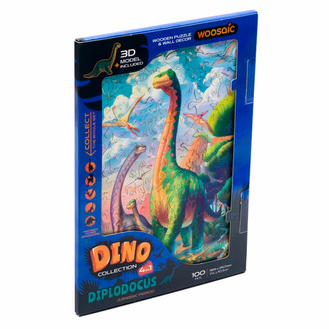 3D Puzzel Dino Diplodocus One Size met verpakkingsdoos