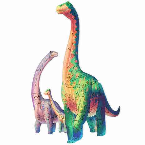 3D Puzzel Dino Diplodocus One Size alle drie de dino's uit de puzzel