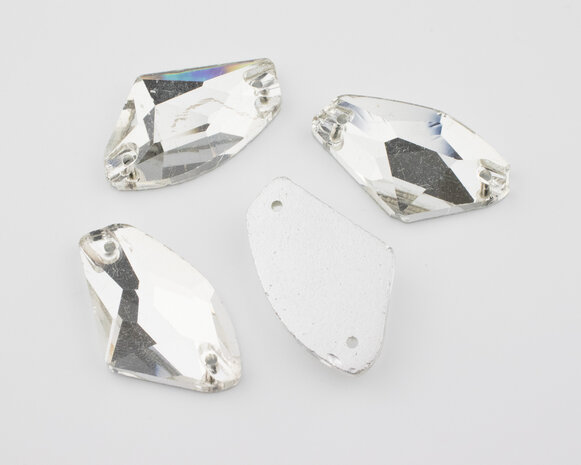 Naaistenen AX Kleur Crystal 16x27 mm (9001)