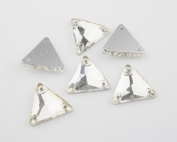 Naaistenen driehoek Kleur Crystal 16mm (9005)