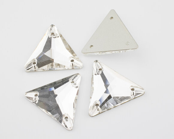 Naaistenen driehoek Kleur Crystal 22mm (9006)
