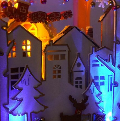 Book Nook - mini 3D wereld - Christmas Fantasy Celebration huisjes met licht