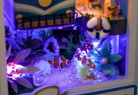 Book Nook - mini 3D wereld - Underwater World detail bodem