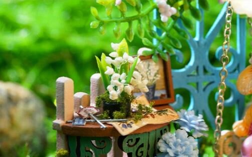Dream Bottle Series - Fairytale Garden - Mini Dollhouse bloemen