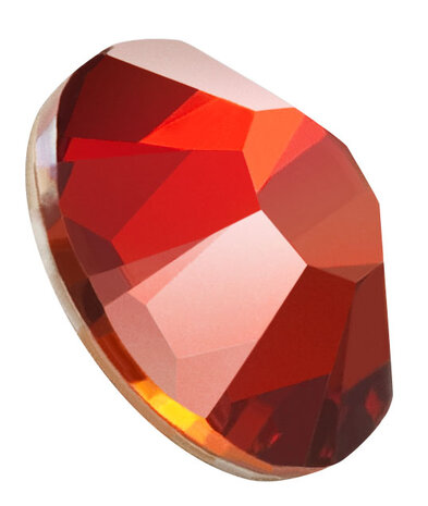 Crystal Red Flame 251 RDF HF 00030 (SS6) - Preciosa hotfix steentjes Chaton Rose Maxima
