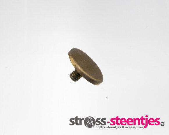 Hotfix applicator opzetstukje flat 19 mm zijaanzicht met logo andere zijde