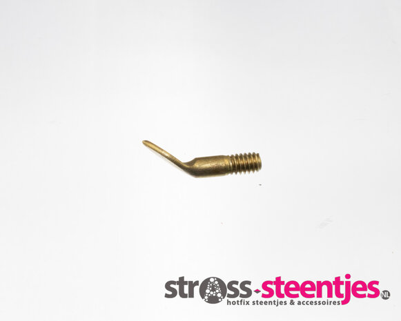 Hotfix applicator opzetstukje mini strijkboutje zijaanzi met logocht plat