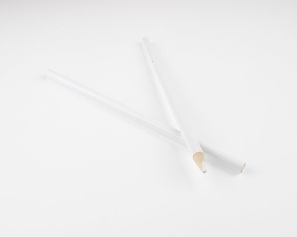 Witte hotfix picker pen schuin