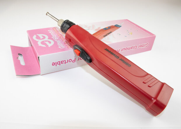 Hotfix Reis Applicator op batterijen zijkant op doosje
