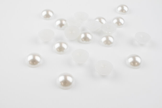 Non-Hotfix Parels Wit 14 mm  (per 20 stuks)