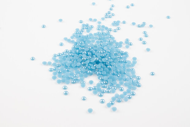 Hotfix Ceramic Parels Kleur Licht Blauw 3 mm (SS12)  (ca. 840 stuks)