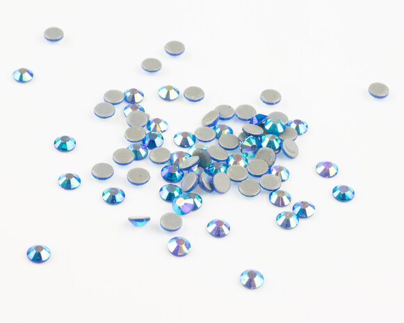 Blue Zircon AB SS 16 Superior Glamour Hotfix steentjes (per 144 stuks)