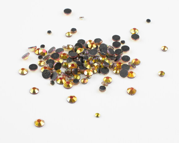 Gold AB SS 6 Premium DMC kwaliteit Hotfix steentjes (per 720 stuks)