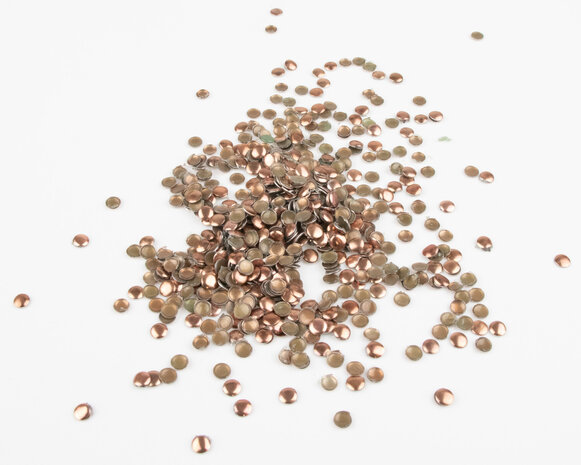 Hotfix Nailheads Kleur Bruin rond 3 mm (ca. 550 stuks)