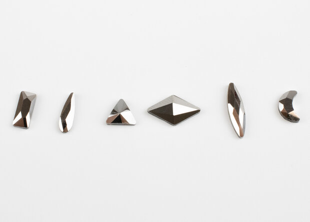Non hotfix figuren mix - Jet Hematite (1167) soorten