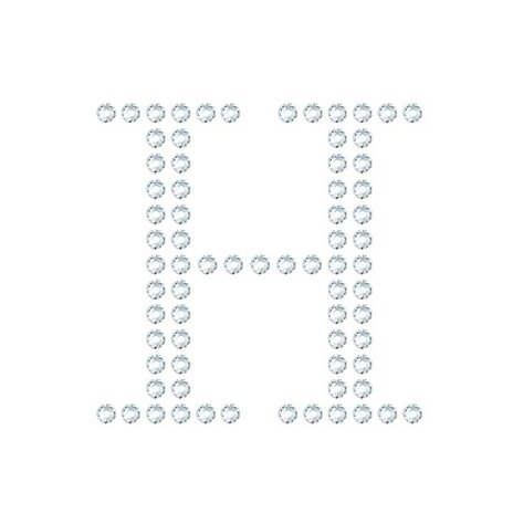 Letter H - Preciosa Transfer - Chaton Rose MAXIMA HF (ss6) Crystal (per stuk)