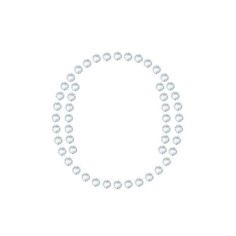 Letter O - Preciosa Transfer - Chaton Rose MAXIMA HF (ss6) Crystal (per stuk)
