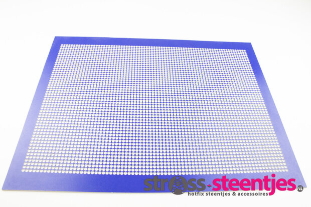 Hotfix patroonplaat SS6 blauw 15x19 cm met logo