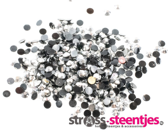 Diamond Painting - Losse ronde steentjes kleur Zilver (per 1000 stks) met logo
