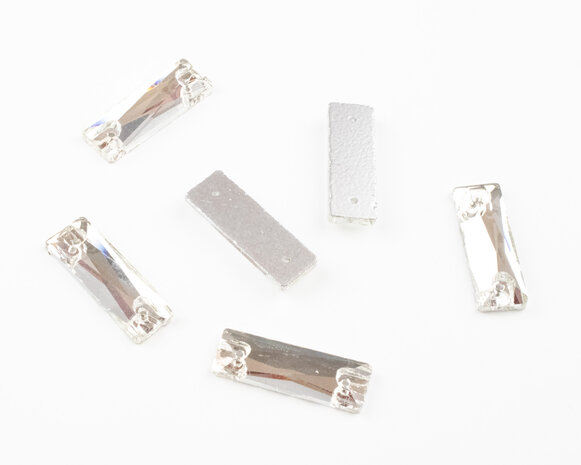 Naaistenen Baguette Crystal (8x24mm) per 6 stuks