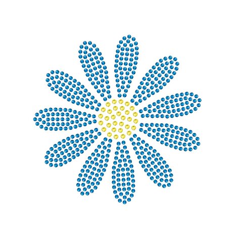 Daisy / madeliefje (88.7 x 89.9 x 1.5mm) - Preciosa Transfer