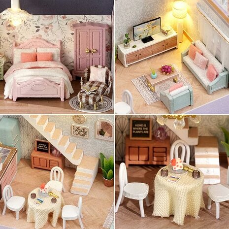 Mini Dollhouse - Villa - Happy House details