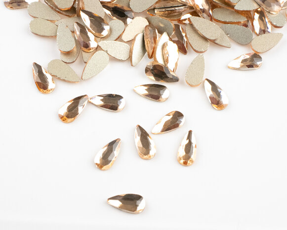 Druppel 8x4 mm Silk Non hotfix Rhinestones figuren Superior Glamour