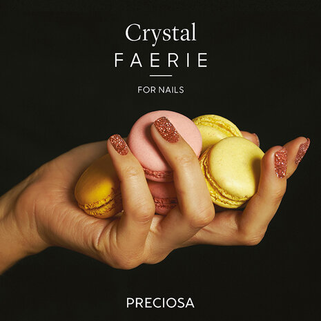 Preciosa Crystal Faerie for Nails - Rosé All Day - 5g op nagels