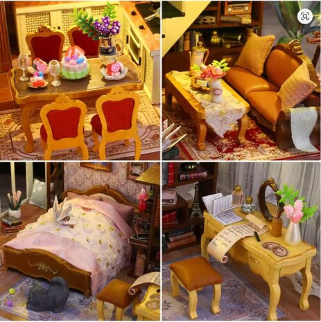 Mini Dollhouse - Villa - Romantic  details