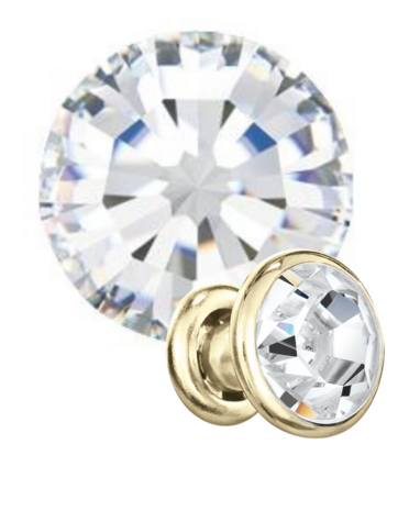 Preciosa Rivets gold - Crystal 00030 (SS18)