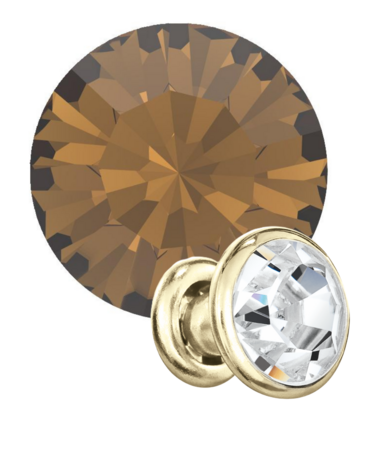 Preciosa Rivets gold - Smoked Topaz 10220 (SS18)