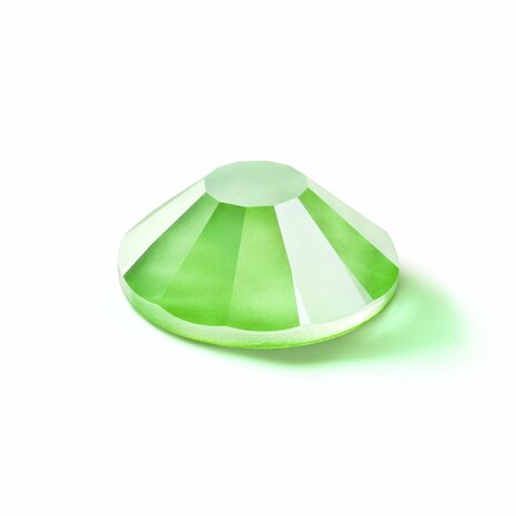 Crystal Neon Green HF 00030 (SS10) - Preciosa hotfix steentjes Chaton Rose Maxima (Neon Glow in the Dark) per 144 stuks (1 gross)