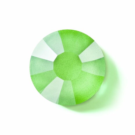 Crystal Neon Green HF 00030 (SS12) - Preciosa hotfix steentjes Chaton Rose Maxima (Neon Glow in the Dark) per 144 stuks (1 gross)