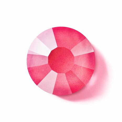 Crystal Neon Pink HF (SS6) - Preciosa hotfix steentjes Chaton Rose Maxima (Neon Glow in the Dark) vooraanzicht