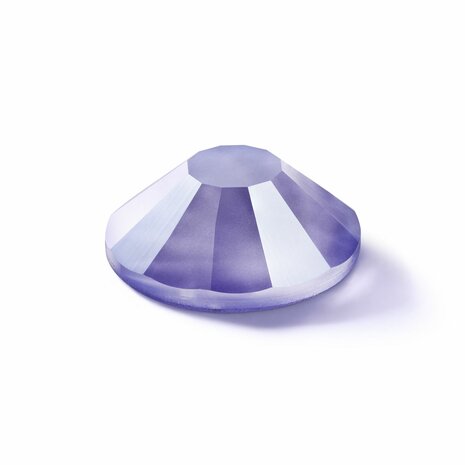 Crystal Neon Violet HF 00030 (SS10) - Preciosa hotfix steentjes Chaton Rose Maxima (Neon Glow in the Dark) zijaanzicht