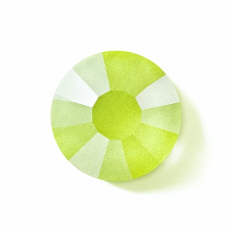 Crystal Neon Yellow HF 00030 (SS16) - Preciosa hotfix steentjes Chaton Rose Maxima (Neon Glow in the Dark) vooraanzicht