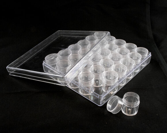 Opbergdoosje / sorteerbakje met 30 potjes hoog