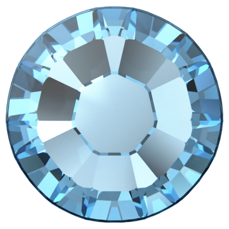 Aquamarine (202) SS8 - Swarovski Xilion Rose 2038 Hotfix Flatback per 144 stuks