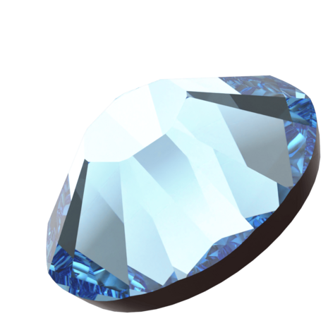 Aquamarine (202) SS10 - Swarovski Xilion Rose 2038 Hotfix Flatback per 144 stuks