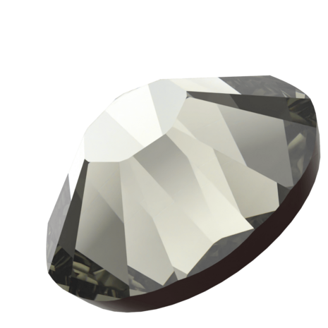 Black Diamond (215) SS8 - Swarovski Xilion Rose 2038 Hotfix Flatback per 144 stuks
