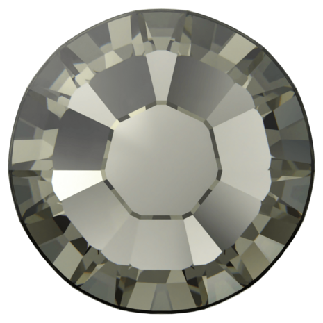 Black Diamond (215) SS8 - Swarovski Xilion Rose 2038 Hotfix Flatback per 144 stuks