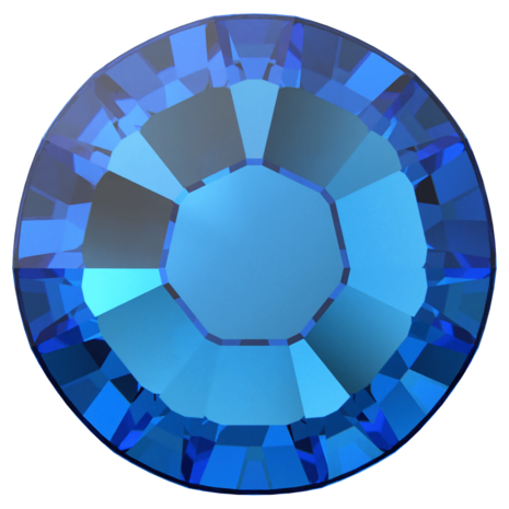 Capri Blue (243) SS8 - Swarovski Xilion Rose 2038 Hotfix Flatback per 144 stuks
