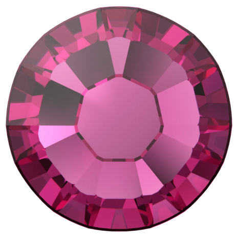 Fuchsia (502) SS10 - Swarovski Xilion Rose 2038 Hotfix Flatback per 144 stuks