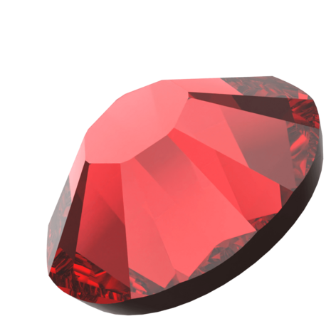 Light Siam (227) SS8 - Swarovski Xilion Rose 2038 Hotfix Flatback per 144 stuks