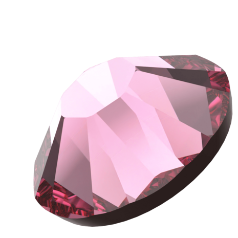 Rose (209) SS6 - Swarovski Xilion Rose 2038 Hotfix Flatback per 144 stuks