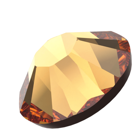 Topaz (203) SS8 - Swarovski Xilion Rose 2038 Hotfix Flatback per 144 stuks